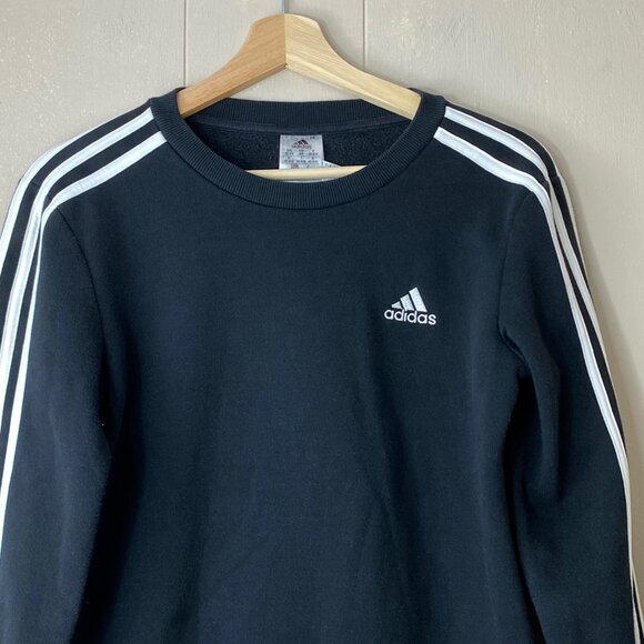 Adidas Black and White Pullover Sweater Size X-Small - Picture 3 of 6